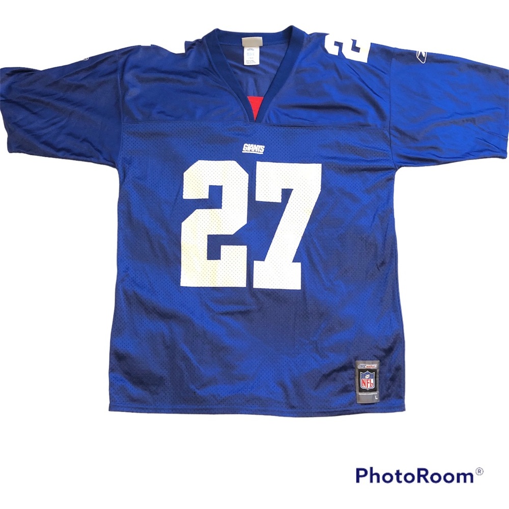 Vintage Reebok NYG Giants NFL Replica Jersey Dayne 27 Blue Men’s Large EUC - Picture 1 of 10